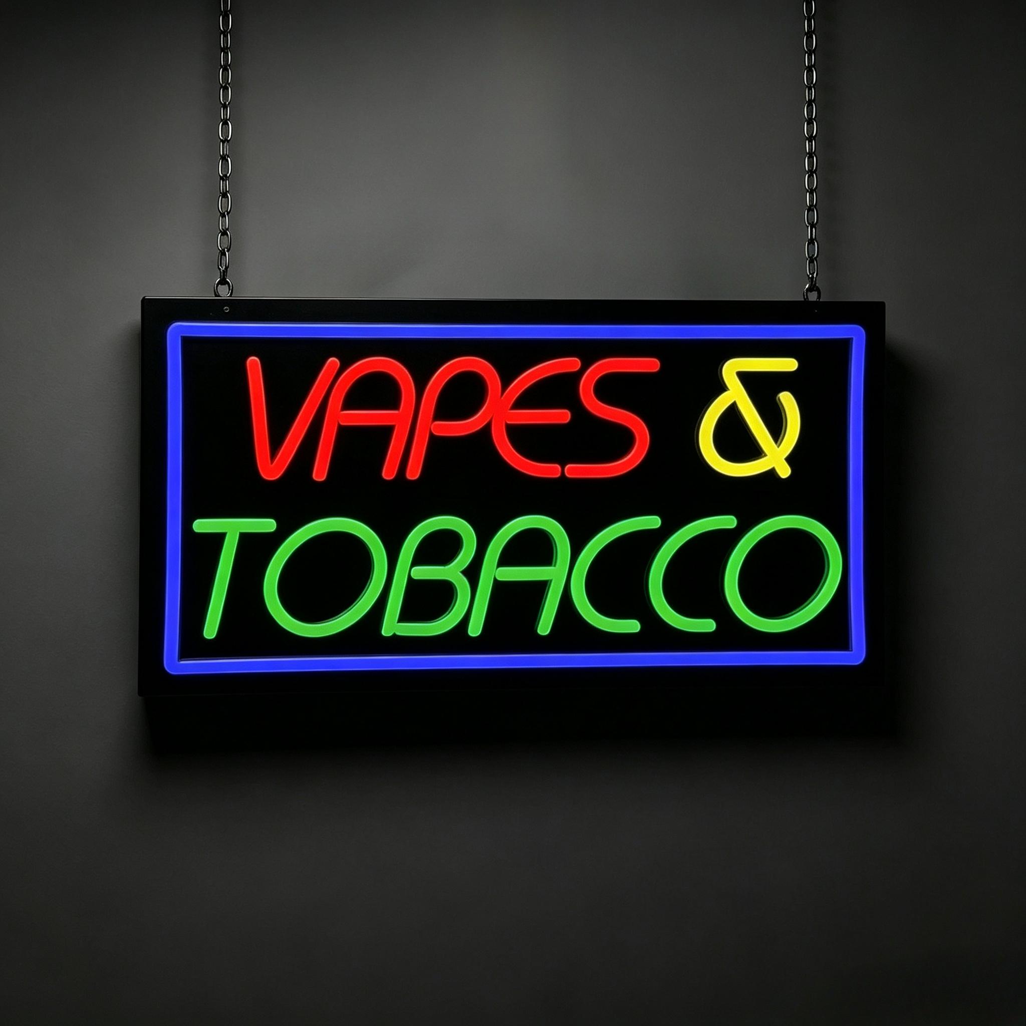 Tobacco and Vape Neon Sign USB - Vaping Store ulasan dan harga